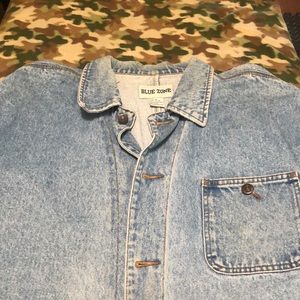Vintage Blue Zone 90’s Blue acid washed jacket